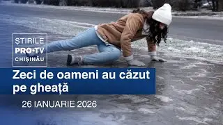 Știrile PRO TV (ORA 13:00) | ZECI DE OAMENI AU CĂZUT PE GHEAȚĂ | Moldova 