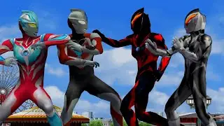 ULTRAMAN ORB ORIGIN & GINGA VS ULTRAMAN BELIAL & BELIAL ATROCIOUS - ULTRAMAN EVOLUTION TAG TEAM