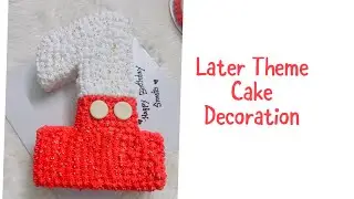 Number 1 Shape Theme Cake Tutorial.#cake #vanilla #birthdaycelebration