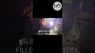 Welding of slip on flange with pipe.