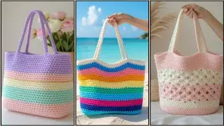 Cute Crochet Beach Bag / Tot Bag Design Ideas for Beginners 