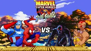 MSHVSF - SPIDER-MAN/CAPTAIN AMERICA VS BLACKHEART/DHALSIM!