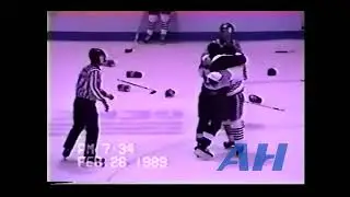 OHL Feb. 26, 1989 Oshawa Generals v Peterborough Petes (R) Iain Fraser v Brian Hayton