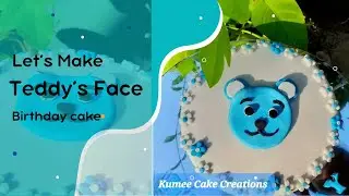 Teddy Face Birthday Cake By @kumeecakes9685 🧸🏵️