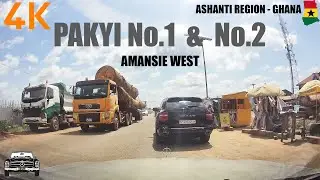 Pakyi No 1 and Pakyi No 2 Drive from Trede and Sabin Akrofrom Ashanti Region Ghana 4K