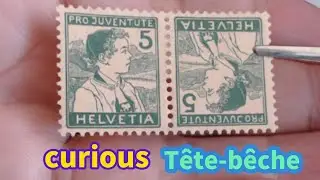 nice semi postal stamps T&ecirc;te b&ecirc;che switerland stamp