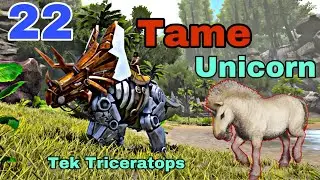 Tame - Unicorn + Tek Triceratops High Lvl #arkmobile #gaming #arksurvivalevolved
