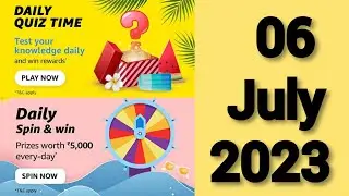 Amazon Quiz Answer Today I Amazon Quiz Today I 6 July 2023