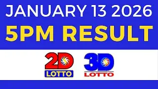 5pm Lotto Result Today January 13 2026 2D 3D Lotto