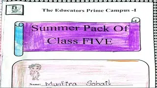 The Educators School | Summer Vacation homework for Class 5 | Grade 5 #svt #2025 