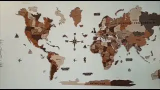 3D wood world map-woodsify-Home decor