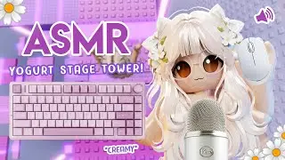 Roblox ASMR ✿ Yogurt Stage Tower! but it's *Creamy/Thocky* Keyboard ASMR