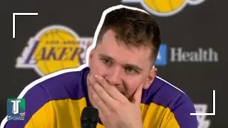 Luka Doncic REACTS to making a WILD layup in the Lakers' WIN at Thunder