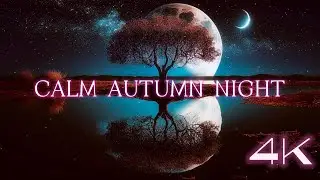 Moonlit Autumn Lake 🌙🍁 | Calm Night Music in 4K