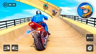 Modern Police Bike Mega Ramp Stunt Game #Android Gameplay #MotorCycle Race Game #Bike Games