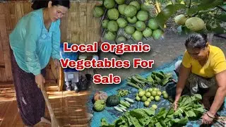 Collecting Vegetables From Our Farm For Sale || Cleaning Our Kitchen ||