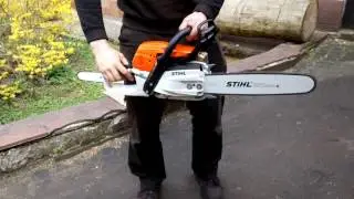 The chainsaw STIHL MS 261 C-M FIRST START