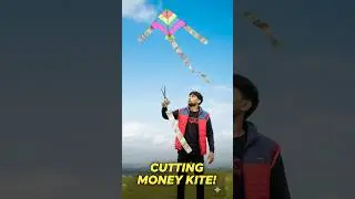 Flying ₹500 With Kite 🤑 || #experiment #shorts