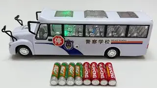 Unboxing City Police School Bus, Electric Tank Fighting Car, City RC Bus, 3D Gear RC Stunt Flip Car