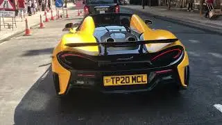 Yellow McLaren 600LT Exhaust Sound, Rev, & Acceleration | Car Spotting | Supercars In London | SIL