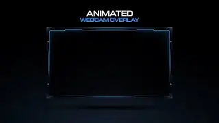 Minimal Dark Blue Webcam Overlay Template for Streamers