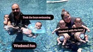 Took the twins for their first swim | Vlog | Nida Ahmed