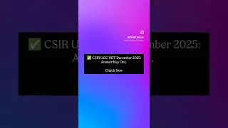 ✅ CSIR UGC NET December 2025: Answer Key Out, Check Now @BokaroWallah
