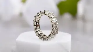 Emerald cut Diamond Eternity Ring