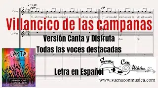 Villancico de las campanas (letra Español) Versión 3 voces - Todas destacadas - Carols of the bells