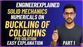 buckling of columns  Solid Mechanics | sppu pyq soln | numerical solution cripping load & ranking fo