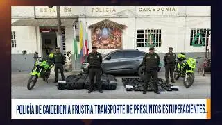 Veh&iacute;culo en contrav&iacute;a termin&oacute; interceptado con presunta marihuana en Caicedonia.
