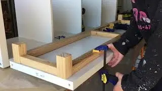 Free Time Creation: IKEA Kallax Hack - Hallway bench with storage (Adding pallet wood legs) Long Ver