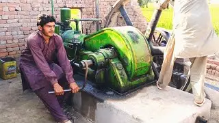 Amazing Startup old black diesel engine how to make diesel engine || Safdar Bhatti