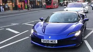 YouTuber Shmee150 Roll Through London In His Ferrari SF90 Stradale | Supercars In London 2022
