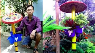 Best Use  Of Waste Plastic Mug And Bamboo Cap /Waste Meterial Craft /Waste Craft Ideas /Diy Garden