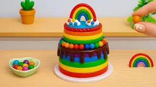 Rainbow Chocolate Cake 🌈 Colorful Layers With Candy Balls | Amazing KITKAT Cake Decorating
