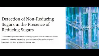 Test for Detection of Non-Reducing Sugars in the Presence of Reducing Sugars