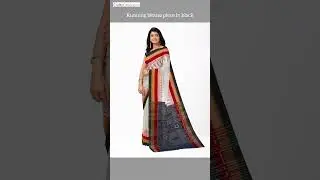 White Plain body multi coloured border cotton saree with running blouse piece | handloom