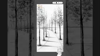 Road Side Tree 🌲🌴😱#shorts #drawing #trendingshorts