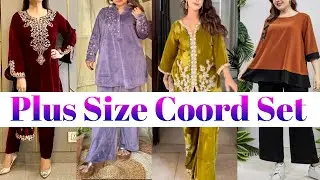 Velvet Coord Set Design For Plus Size Women 2025-2026| Plus Size Velvet Coord Set | by Look Stylish