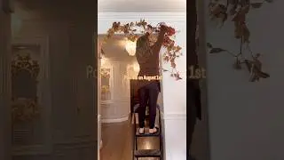 Cozy Fall Decor🍁: Create a Gorgeous Garland Mantle with Sticky Hooks 🪝