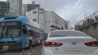 영도 동삼동 태종로 흰여울마을 영도대교 중앙동 부산우체국앞까지 주행 busan city driving video, road trip