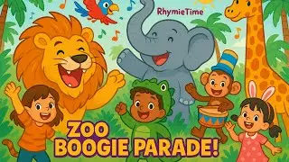 Boogie Parade 🦁 | Fun Animal Sounds Song for Kids | RhymieTime Nursery Rhyme #RhymieTime