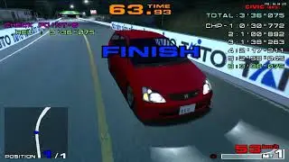 Taito Battle Gear 3 PS2 - Time Attack - Akina Uphill - Honda Civic Type R EP3