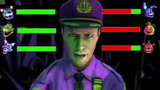 SFM FNAF  MOVIE SONIC Security Breach VS ANIMATRONICS WITH Healthbars #4