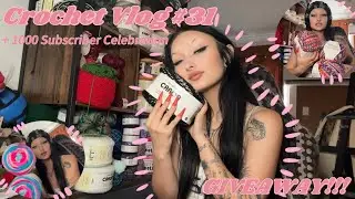 Crochet Vlog #31 | 1,000 Subscriber Celebration + YARN GIVEAWAY 🎉