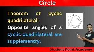 Cyclic Quadrilateral Theorem | Opposite Angles are Supplementary | Geometry Solution