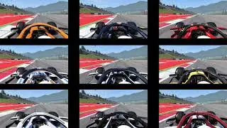 F1 2020 - All Cars Onboard Hotlaps - Side By Side
