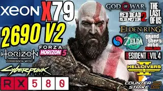 XEON X79 2690V2 + RX 580 TESTE EM JOGOS EM 2025 PC GAMER BARATO R$1300