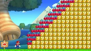 Can Mario Jump over 999 Item Blocks and Collect 999 Double Cherry in New Super Mario Bros. U ?